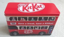 Nestles KitKat Red Double Decker London Bus tin, used, good condition