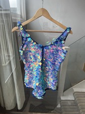 Rosa Bloom Sea Circus Amethyst Sequin Playsuit XS/S