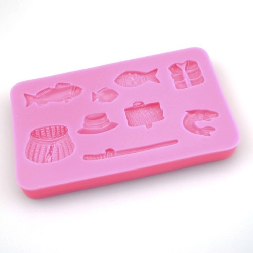 Fishing themed silicone - fishing,