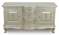 3ft11 Silver TV STAND 120 cm rococo baroque louis cupboard cabinet 78315