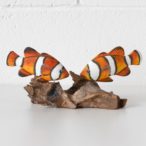 Clownfish coral teak root - on,
