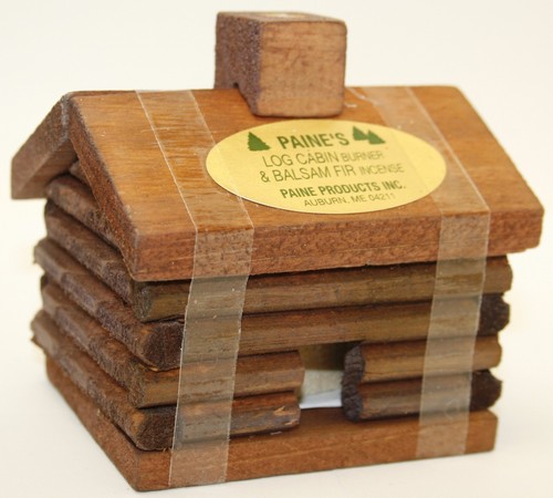 Small log cabin incense burner - small,
