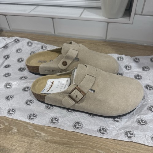 Birkenstock boston mules sand - boston,