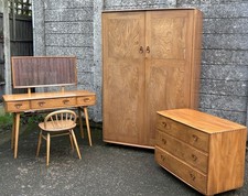 VERY RARE RETRO ERCOL  FITTED 2 DOOR WARDROBE  PART OF A SUITE LISTED SEPARATELY