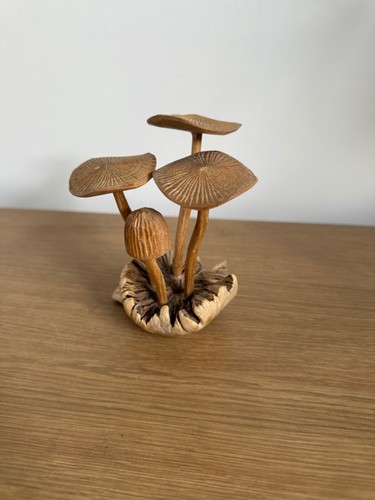 Carved wooden mushroom - wooden,