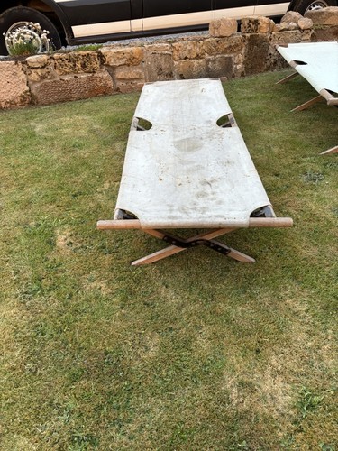 Vintage camp bed - camp,