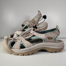 KEEN Newport Outdoor Water Sandals UK 4 EUR 37 Beige Teal Hiking Walking Shoe