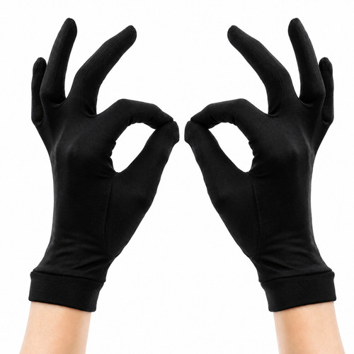 Thin silk liner gloves - thin,