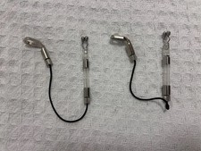 2 X Vintage Style Stainless Bobbin Indicators Carp Fishing Bite Indicator Tackle