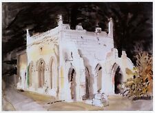Gothic Ruin Windsor Great Park John Piper print in 11 x 14 inch mount SUPERB