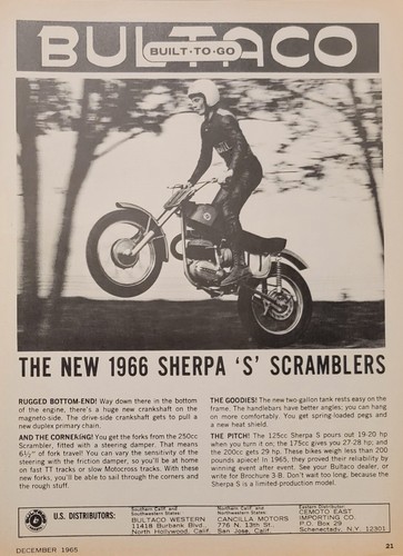 1966 bultaco sherpa - sherpa, s