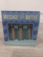 Message in a bottle gift set 3x bottles and scrolls personal gift