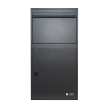 BOSTON LARGE THROUGH WALL / STANDALONE PARCEL DROP BOX BLACK GRADE B RRP £329.99