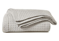 100% COTTON HONEYCOMB WAFFLE EFFECT WASHABLE SOFA BED CHAIR BLANKET THROW