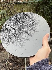 Black obsidian large scrying - black,