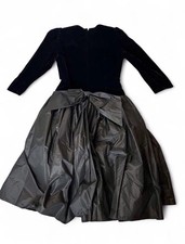 Vintage black velvet taffeta