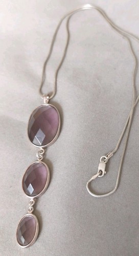 Triple drop amythest sterling - triple,