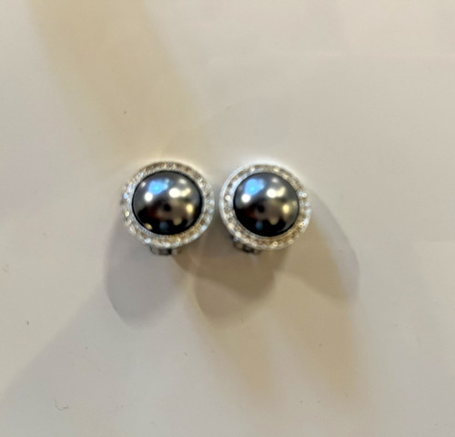 Grey mabe pearl silver - pearl,, silver,