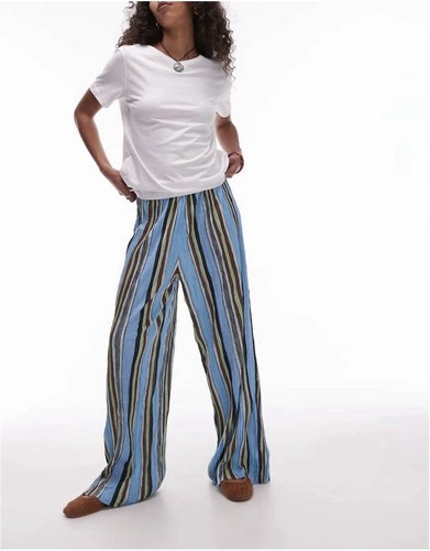Topshop stripe crinkle wide - stripe,