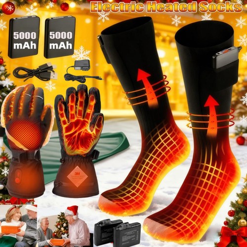 Electric heated socks - heated,
