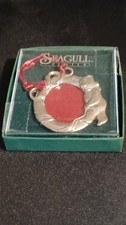 Vintage Seagull Pewter Christmas Hanging Photo Frame Christmas Ornament