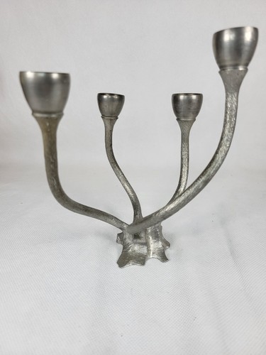 Pewter candlestick holder - pewter,