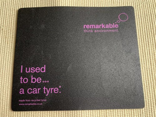 Recycled tyre mouse mat - tyre,