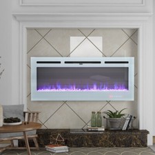 2024 Electric Wall Mounted LED Fireplace 12 Color Wall Inset Into Fire 40 50 60"