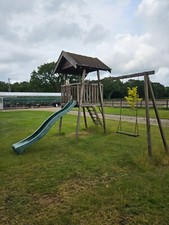 Bespoke Kids Wooden Play House, with Swing and Slide