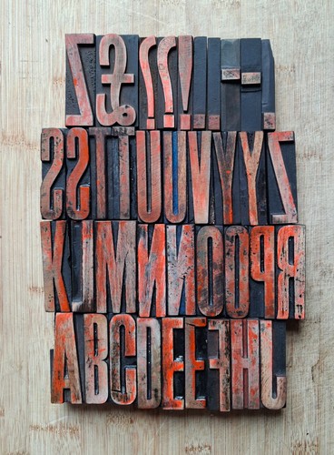 Vintage wooden letterpress - vintage,