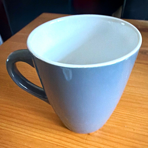 Grey white ceramic coffee - &,