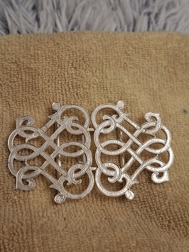 Antique silver nurses buckle - silver,