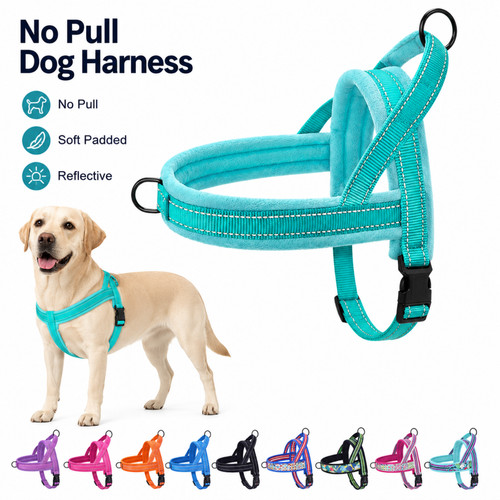 Pull dog harness reflective - pull,