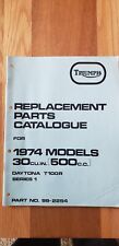 Triumph 500 Daytona T100R Motorcycle Parts Book  1974 Original Catalogue Used