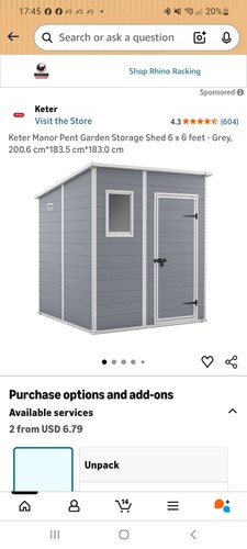 Keter manor grey garden shed - keter,