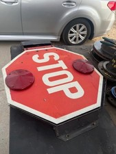 School Bus Metal STOP Sign w/