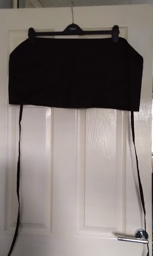 Black apron skirt ties - black, at