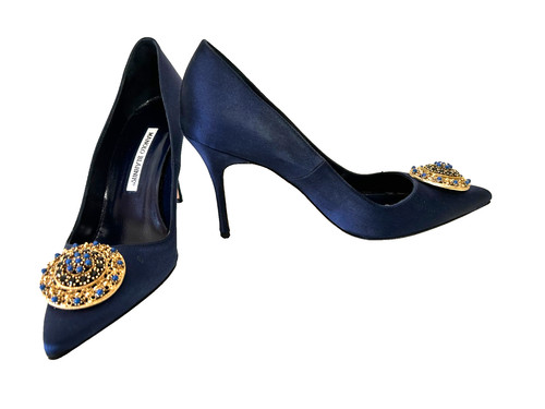 Manolo blahnik rigiuba navy - blahnik,
