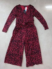 Long Sleeve Red Wrap Jumpsuit - Stretch Jersey - Christmas party 🎄*Brand New*