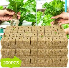 200 x Soiless Rockwool Propagation Planting Cubes SBS Seeds Cuttings Pots Garden