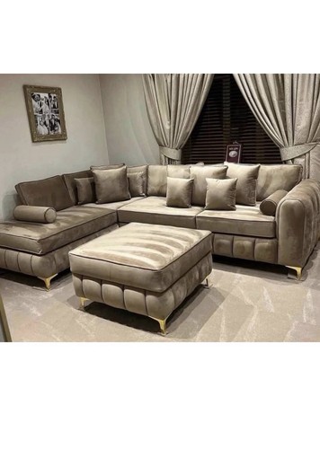 Plush mink corner sofa - plush,