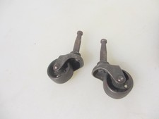 Antique Iron Furniture Castors Trolley Wheels Old Vintage Art Deco x2