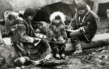 Eskimo family parents and