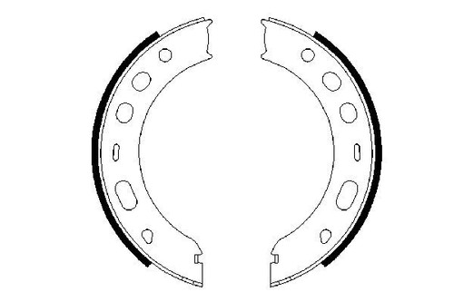 New brake shoe set - shoe, parking