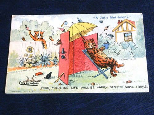 Original louis wain signed - ,