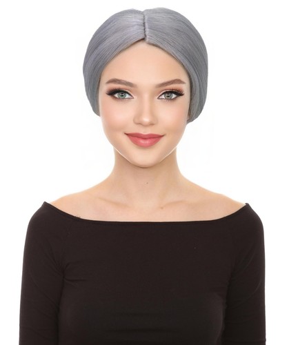 Vintage women grey wig short - grey,