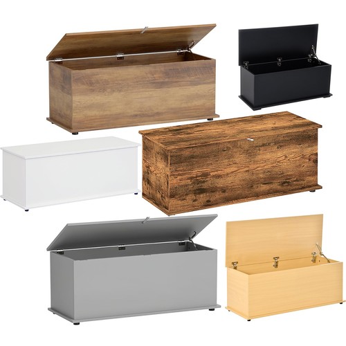 Large wooden ottoman storage - ottoman,