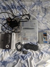 Re-shelled transparent super nintendo console + cable 8bit Do controller
