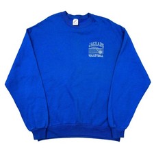 Jerzees Blue Sweatshirt Vintage Crew Neck Made In USA Y2K Jumper Mens Large