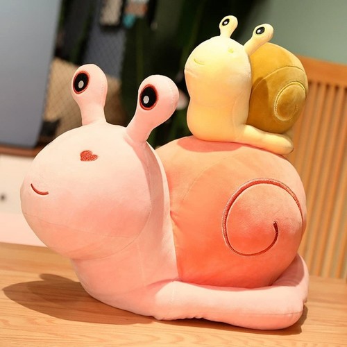 Cute pink snail - snail, plush